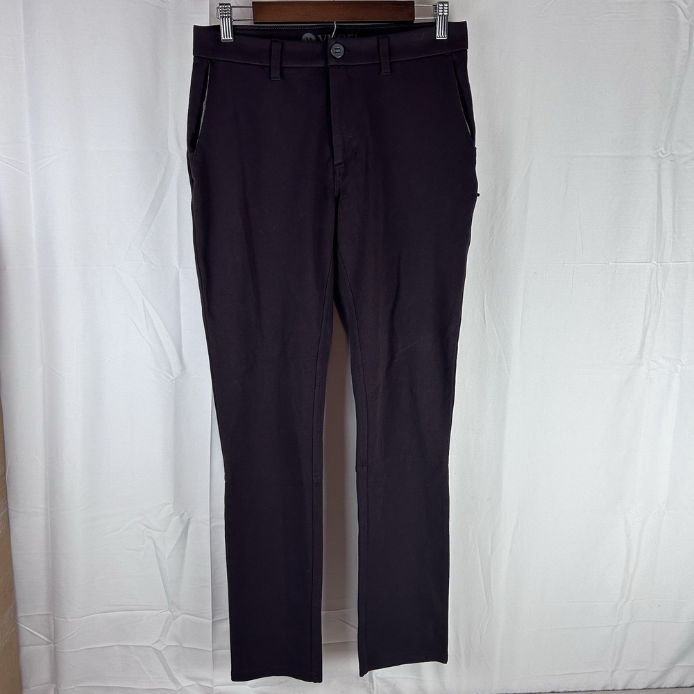 Vuori Everything Chino Pants Slim Straight Soft Stretch Plum Mens Size 33x30